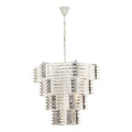 Karli Glass & Chrome Prism Light With Fifteen Bulbs