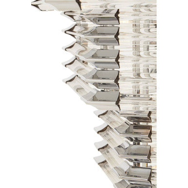 Karli Glass & Chrome Prism Light With Fifteen Bulbs