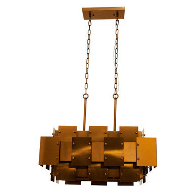 Karlo Metal Brass Pendant Light With Eight Bulbs
