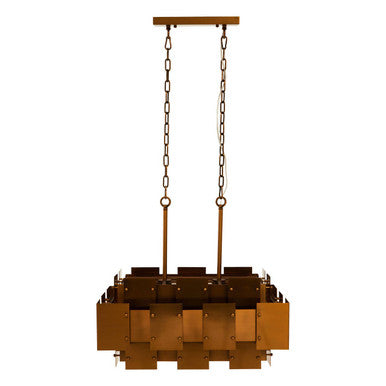 Karlo Metal Brass Pendant Light With Eight Bulbs