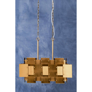 Karlo Metal Brass Pendant Light With Eight Bulbs