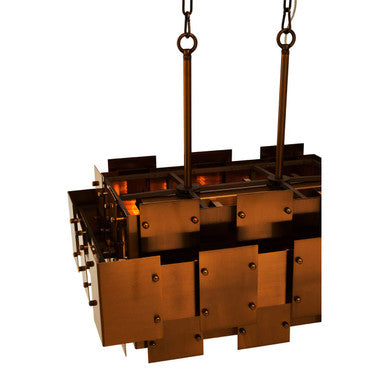 Karlo Metal Brass Pendant Light With Eight Bulbs