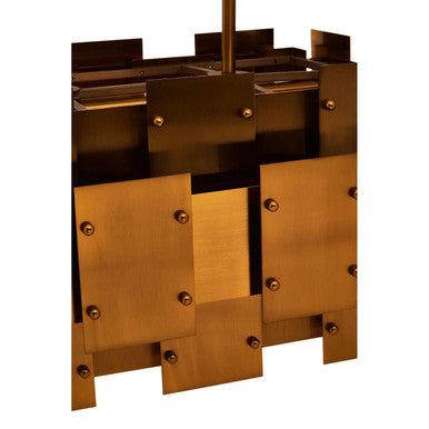 Karlo Metal Brass Pendant Light With Eight Bulbs