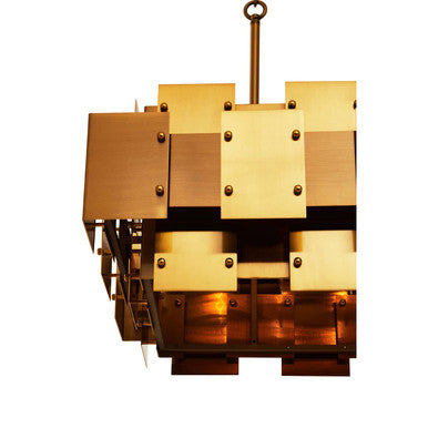 Karlo Metal Brass Pendant Light With Eight Bulbs