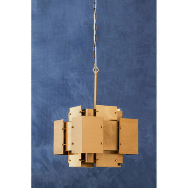 Karlo Metal Brass Pendant Light With Four Bulbs