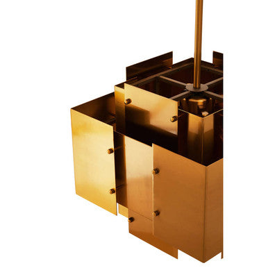 Karlo Metal Brass Pendant Light With Four Bulbs