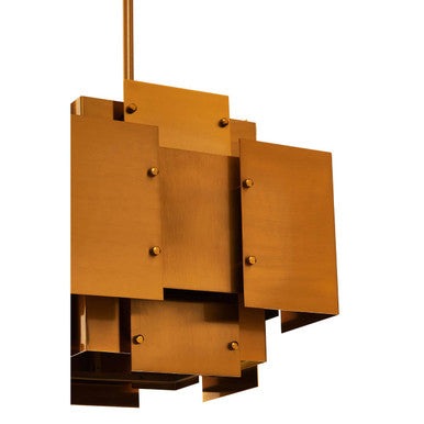 Karlo Metal Brass Pendant Light With Four Bulbs