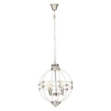 Karlo Pendant Light In Clear Acrylic & Chrome
