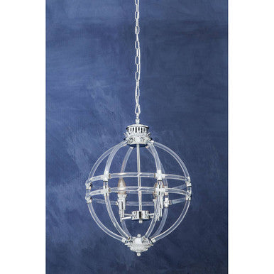 Karlo Pendant Light In Clear Acrylic & Chrome