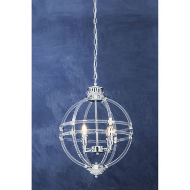 Karlo Pendant Light In Clear Acrylic & Chrome