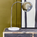 Karter Chrome Table Lamp With White Base