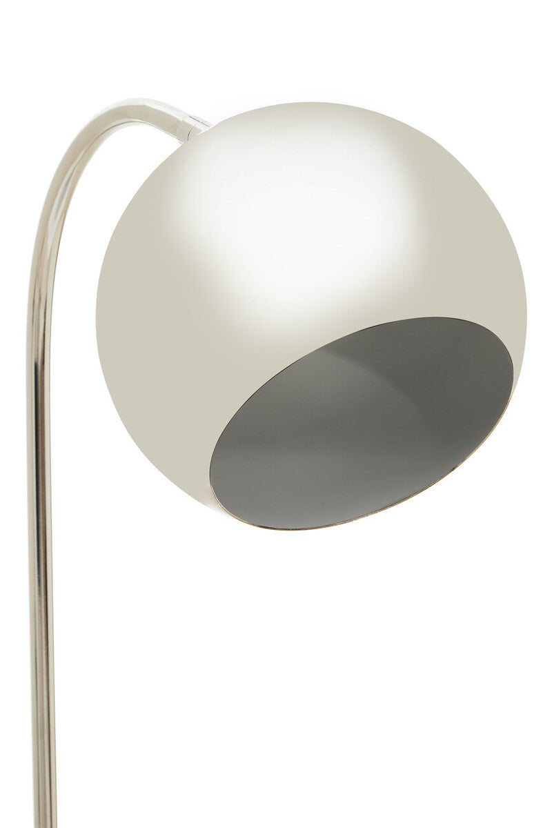 Karter Chrome Table Lamp With White Base