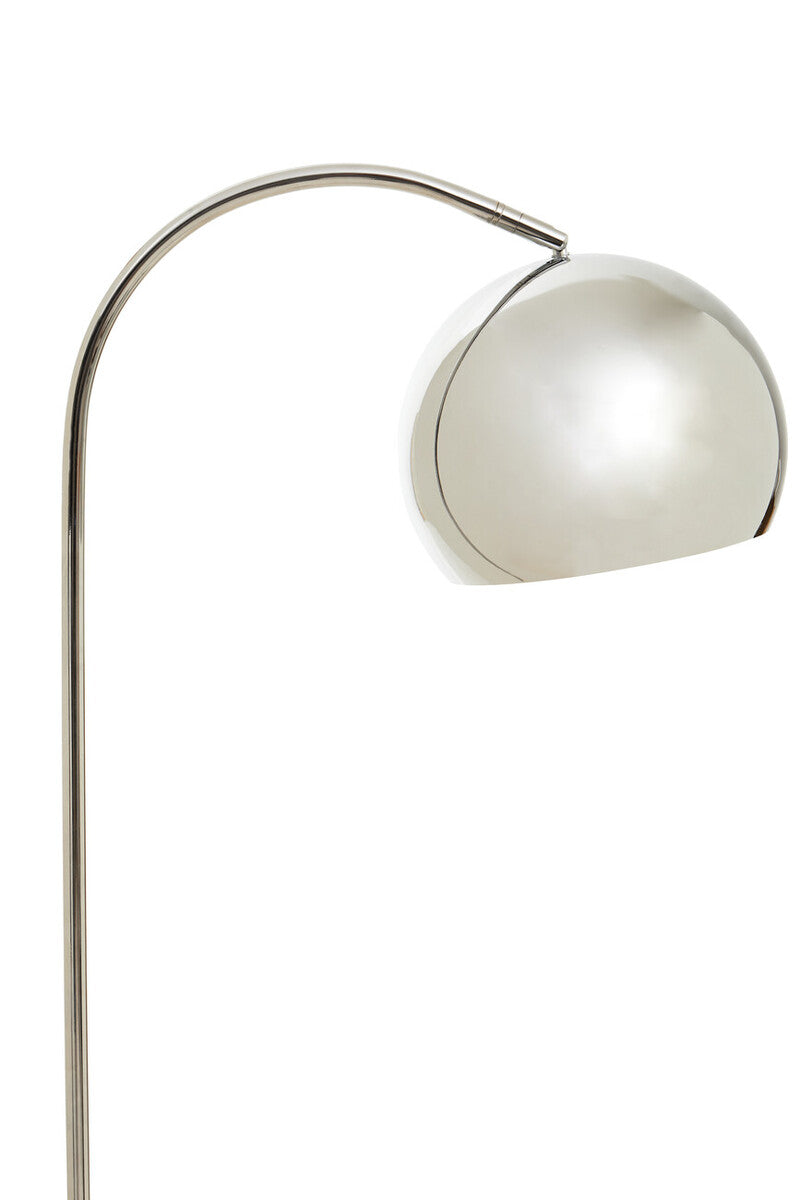 Karter Floor Chrome Floor Lamp With White Base
