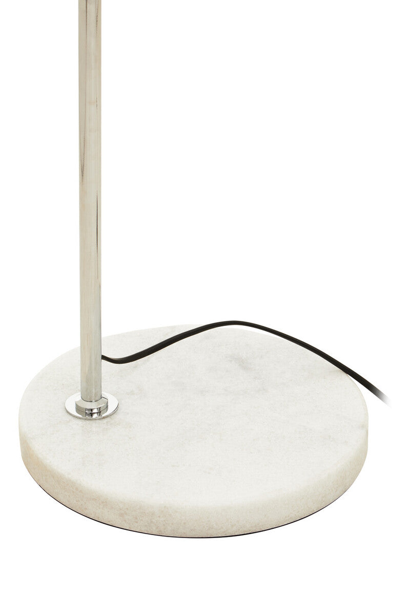 Karter Floor Chrome Floor Lamp With White Base