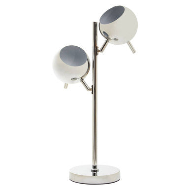 Karter Chrome Table Lamp With Two Lights