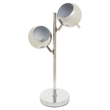 Karter Chrome Table Lamp With Two Lights