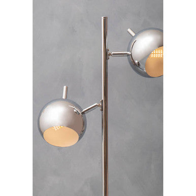 Karter Chrome Table Lamp With Two Lights