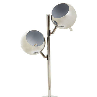 Karter Chrome Table Lamp With Two Lights