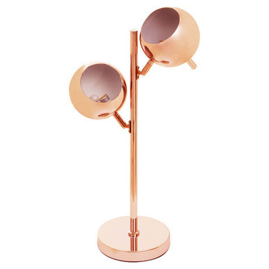 Karter Copper Table Lamp With Two Lights