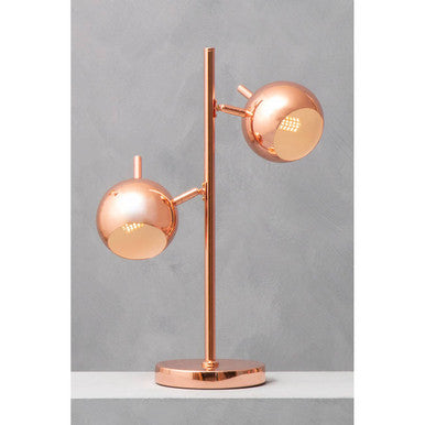 Karter Copper Table Lamp With Two Lights
