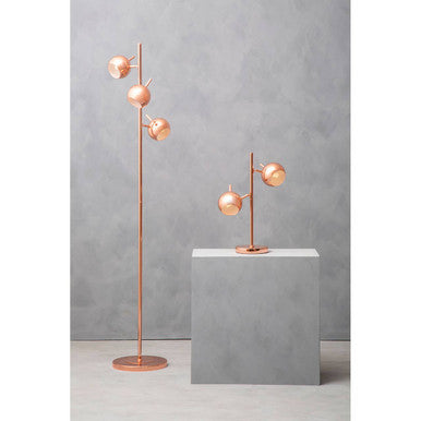 Karter Copper Table Lamp With Two Lights