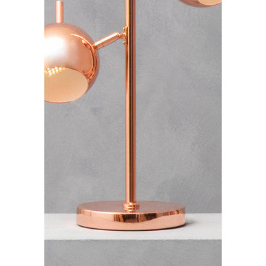 Karter Copper Table Lamp With Two Lights