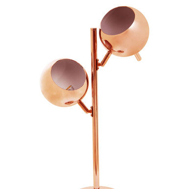 Karter Copper Table Lamp With Two Lights