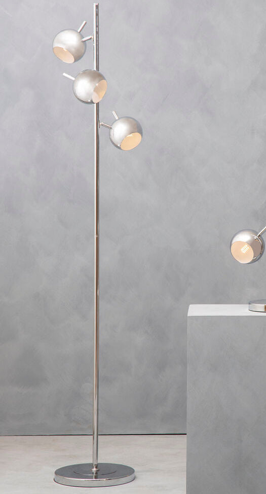 Karter Chrome Table Lamp With Three Lights