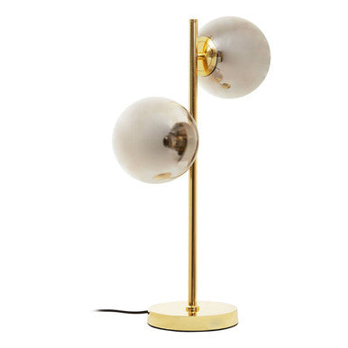 Karter Silver Glass With Gold Table Lamp