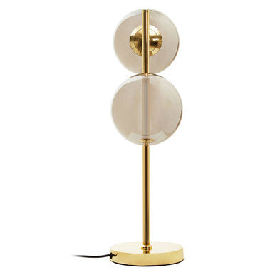 Karter Silver Glass With Gold Table Lamp