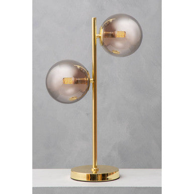 Karter Silver Glass With Gold Table Lamp