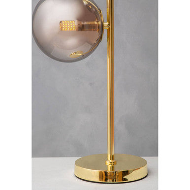 Karter Silver Glass With Gold Table Lamp