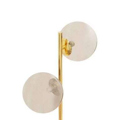 Karter Silver Glass With Gold Table Lamp