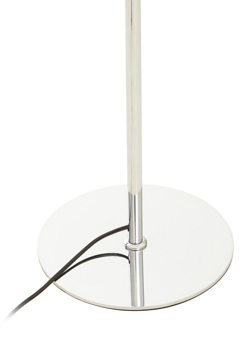 Karter Chrome & White Glass Floor Lamp
