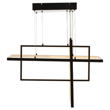 Trieste Overlapped Black Pendant Light