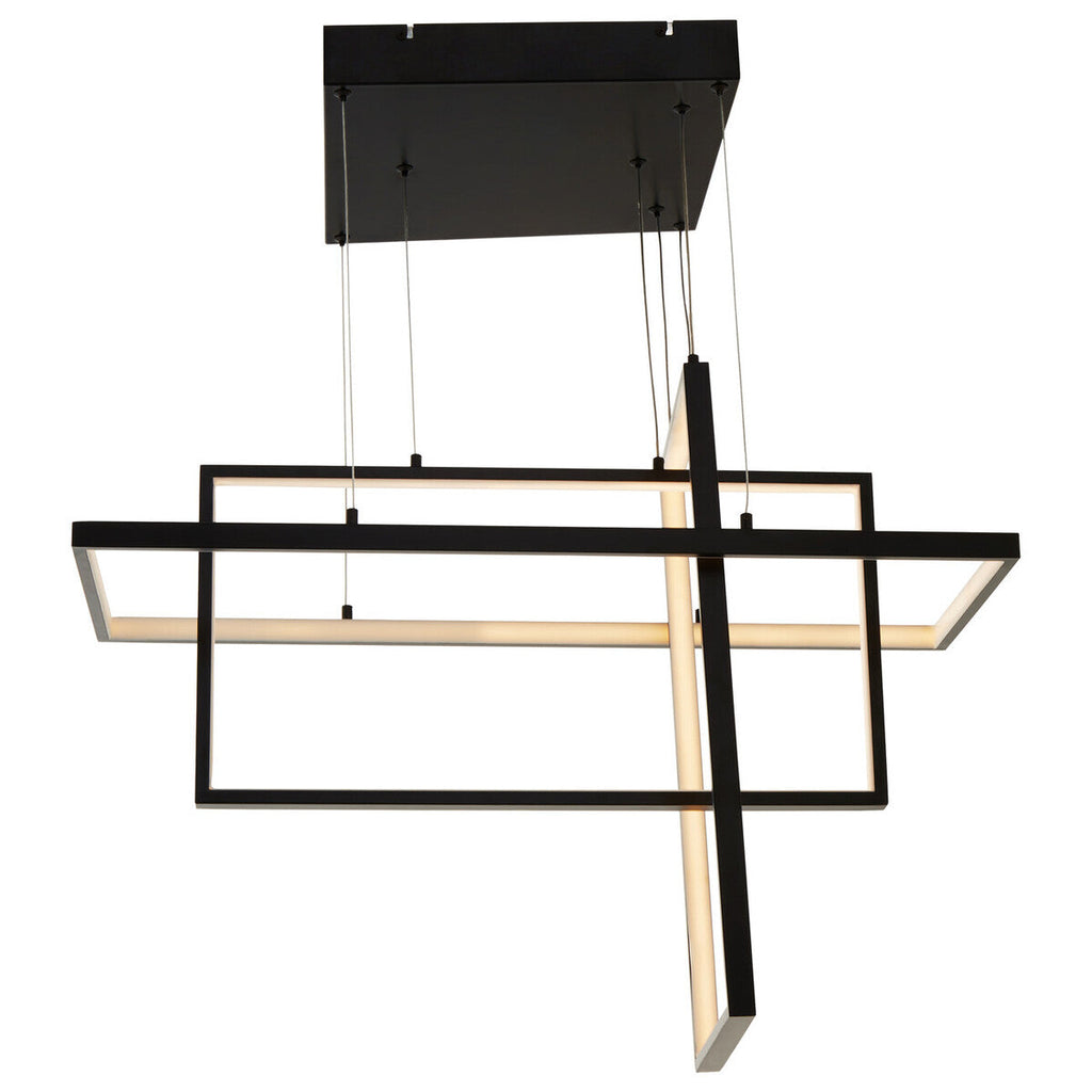 Trieste Overlapped Black Pendant Light