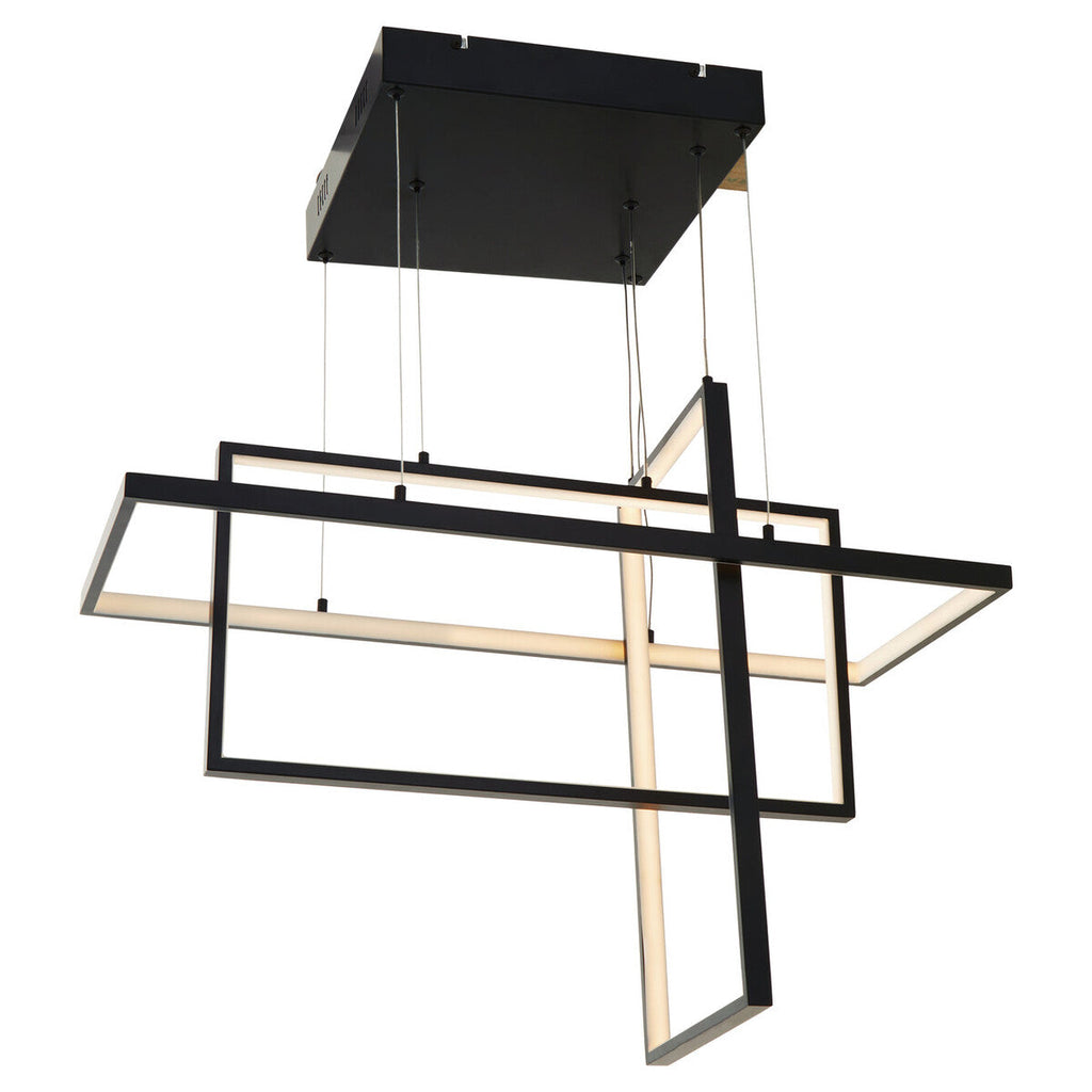 Trieste Overlapped Black Pendant Light