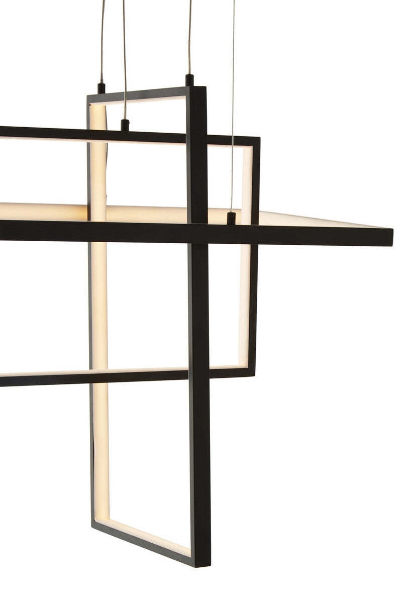 Trieste Overlapped Black Pendant Light