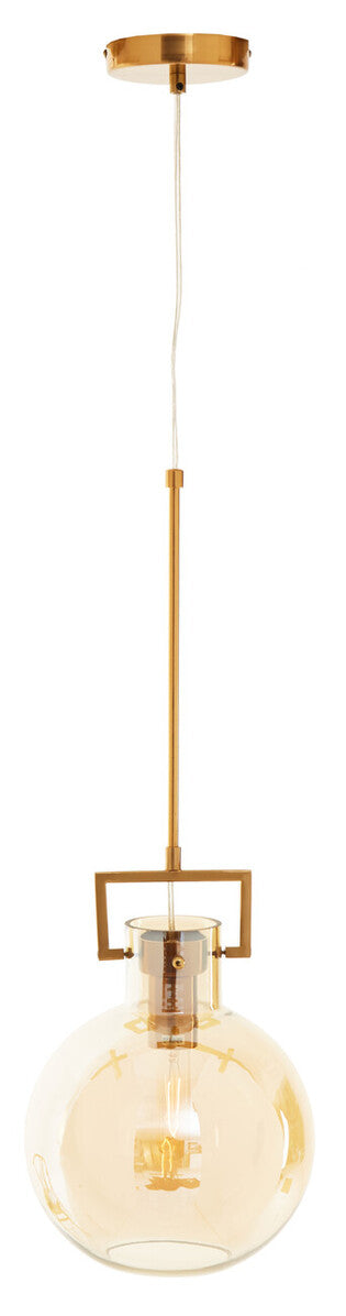Trieste Rounded Glass Champagne Contemporary Pendant Light