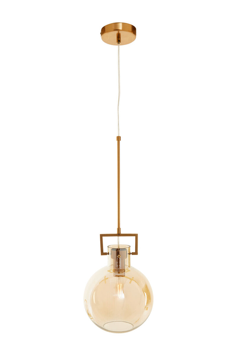 Trieste Rounded Glass Champagne Contemporary Pendant Light