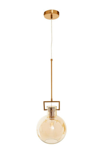 Trieste Rounded Glass Champagne Contemporary Pendant Light