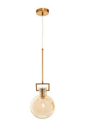 Trieste Rounded Glass Champagne Contemporary Pendant Light
