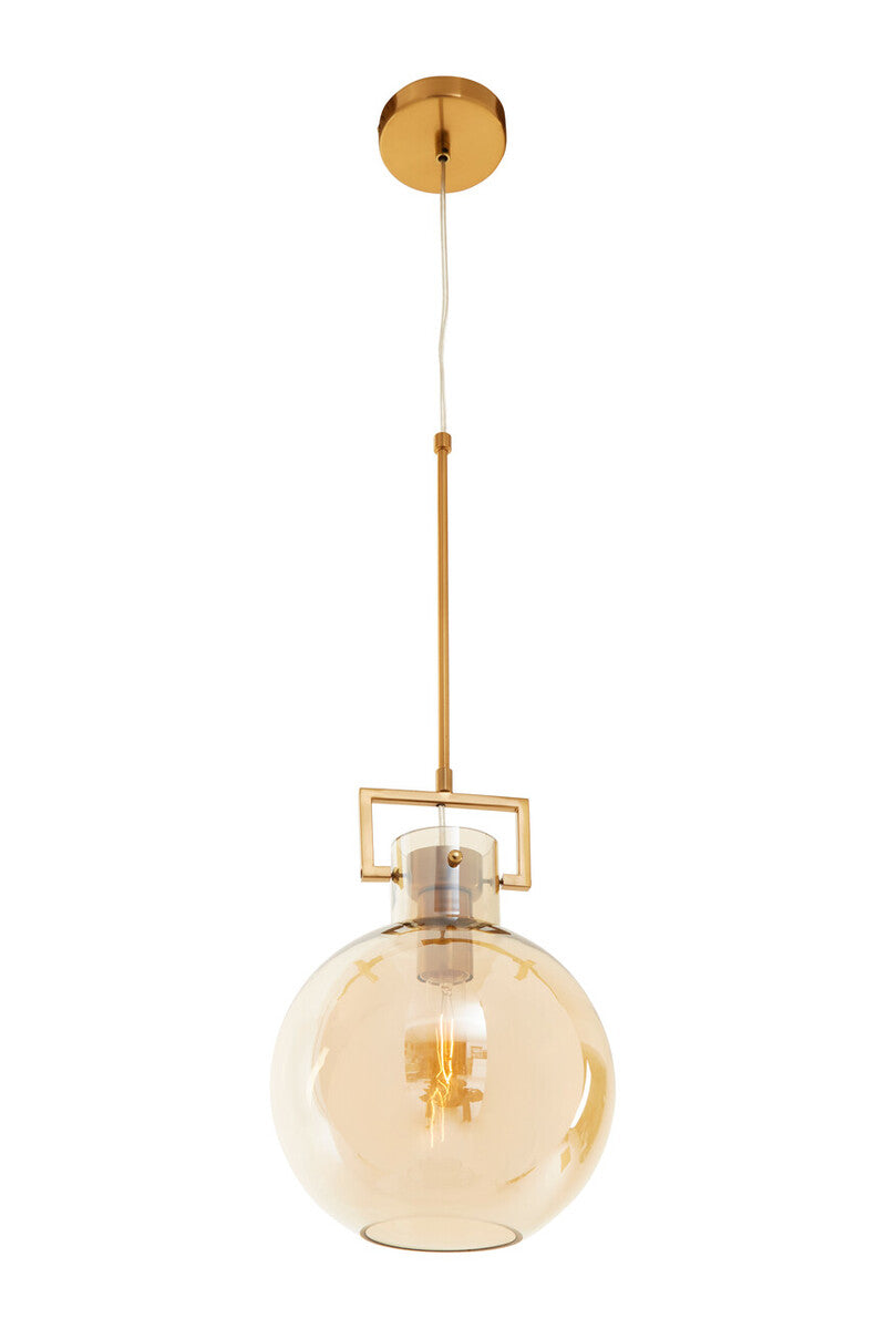 Trieste Rounded Glass Champagne Contemporary Pendant Light