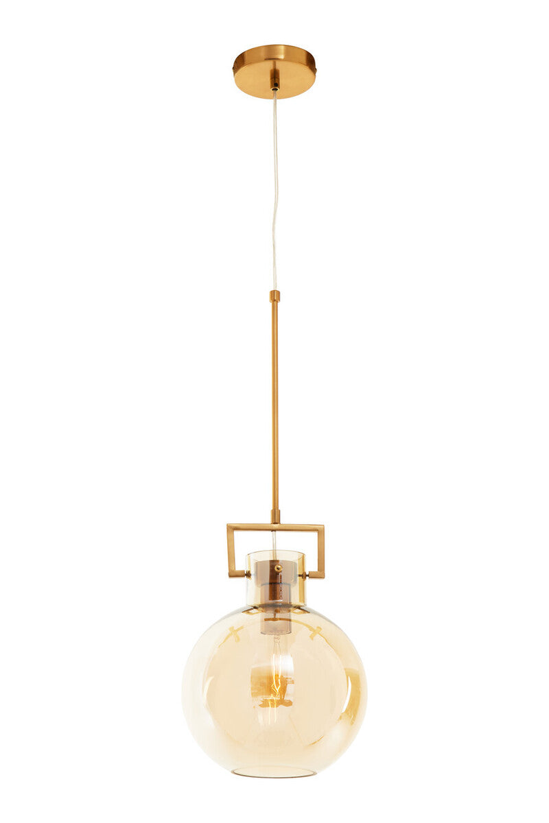 Trieste Rounded Glass Champagne Contemporary Pendant Light