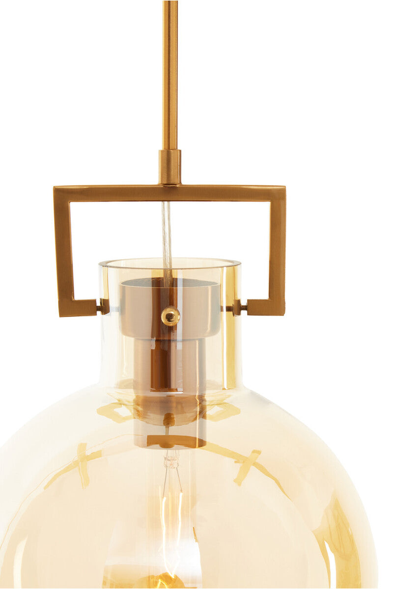 Trieste Rounded Glass Champagne Contemporary Pendant Light