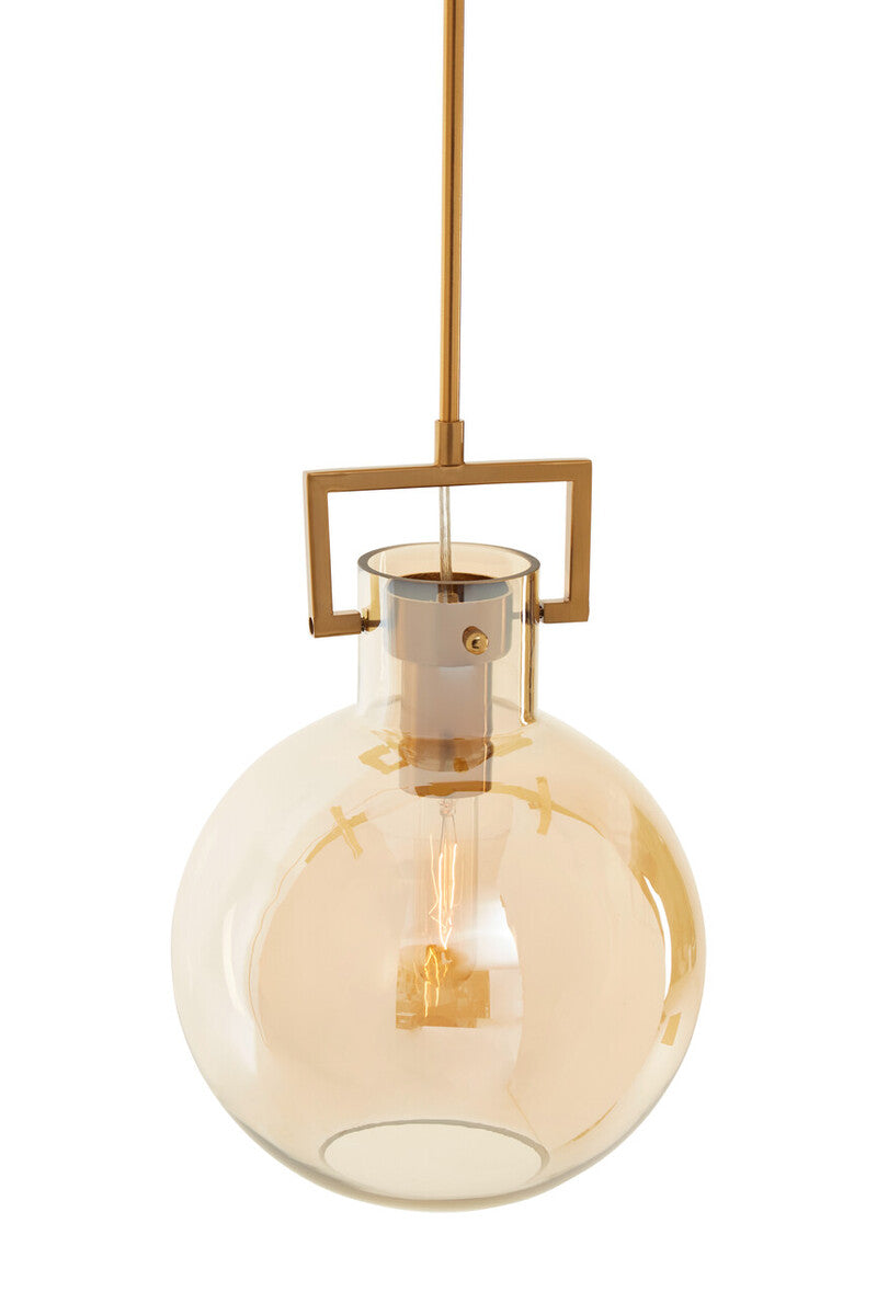 Trieste Rounded Glass Champagne Contemporary Pendant Light