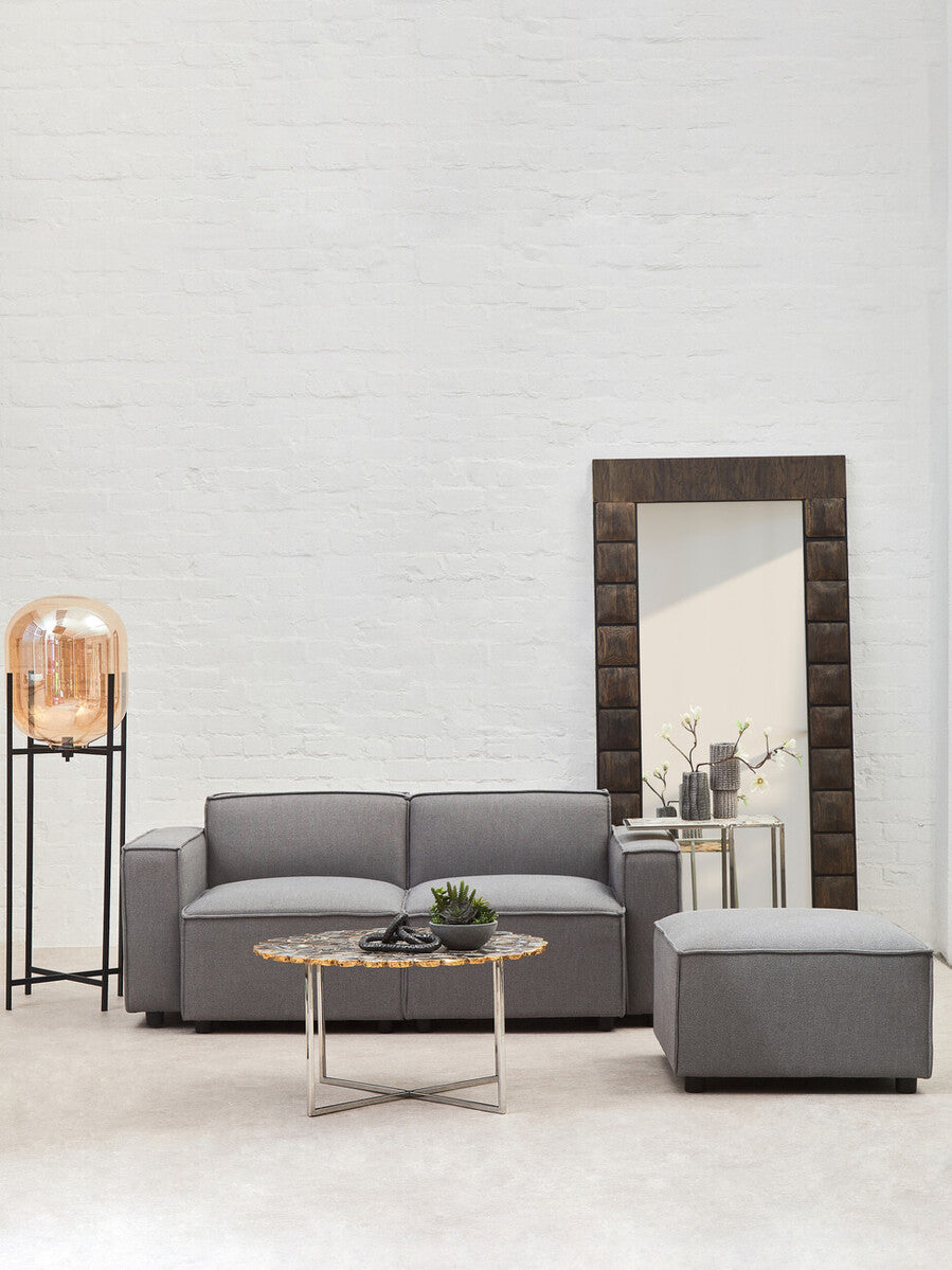 Trieste Glass Black Contemporary Floor Lamp