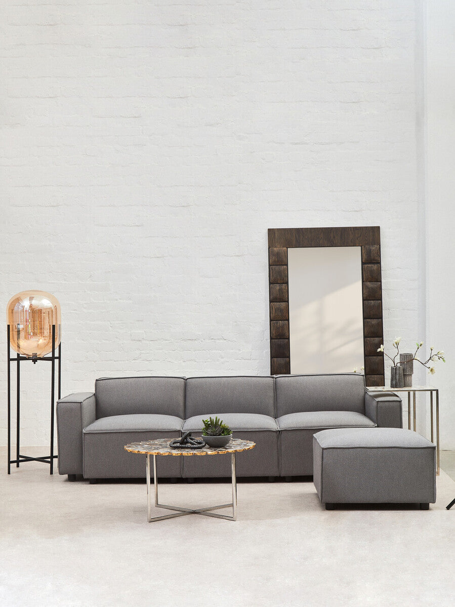 Trieste Glass Black Contemporary Floor Lamp