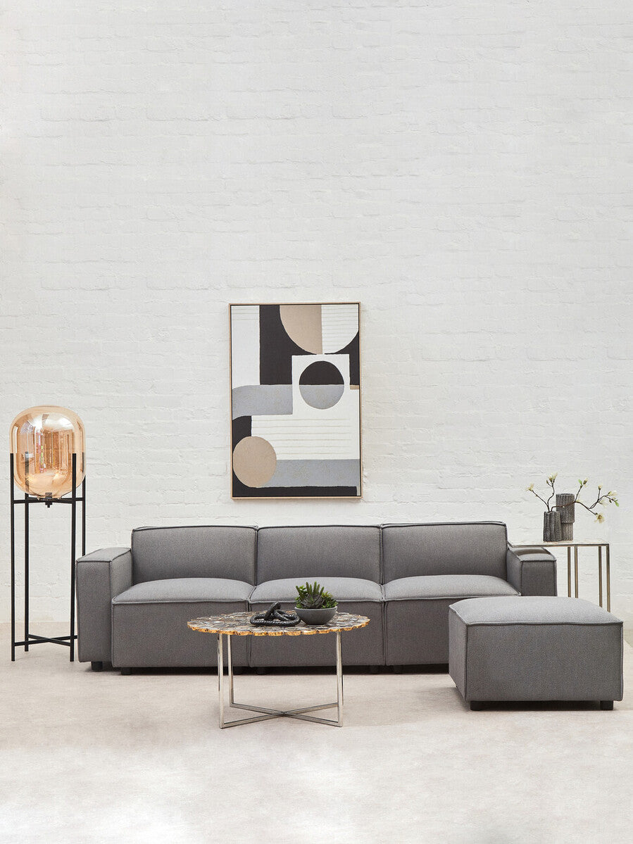 Trieste Glass Black Contemporary Floor Lamp