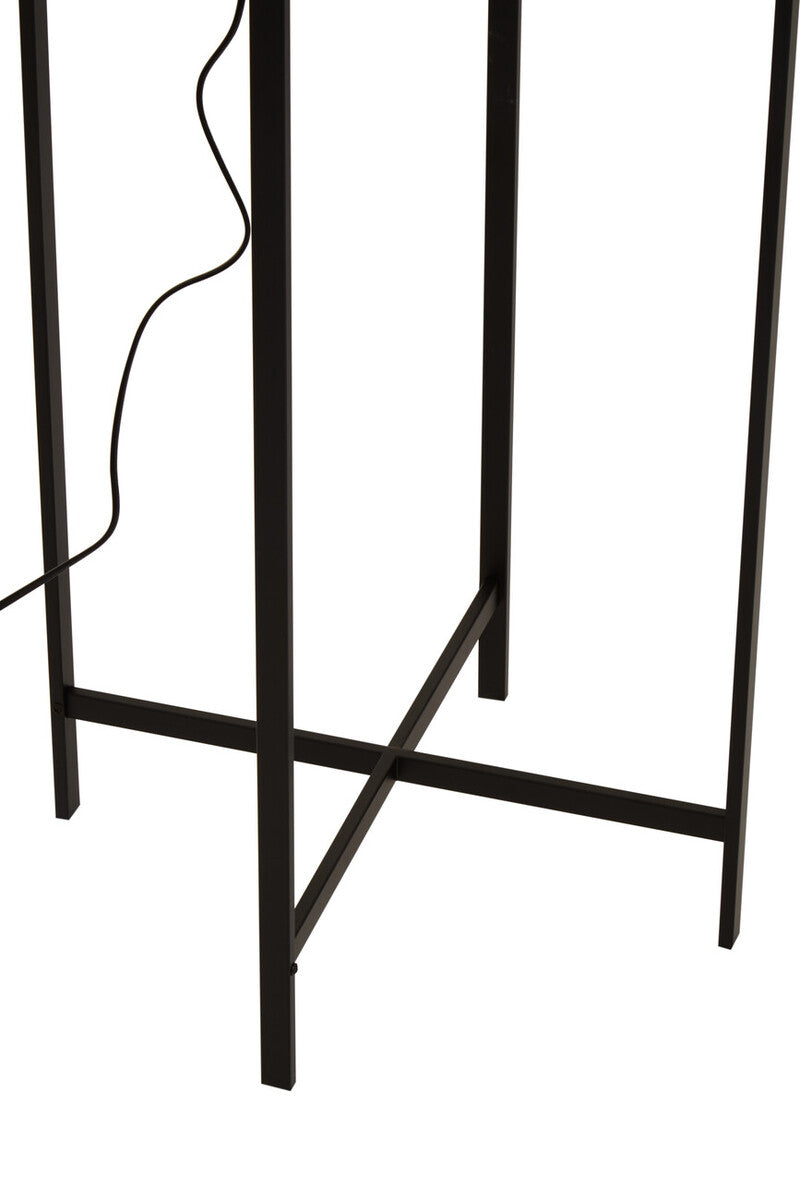 Trieste Glass Black Contemporary Floor Lamp